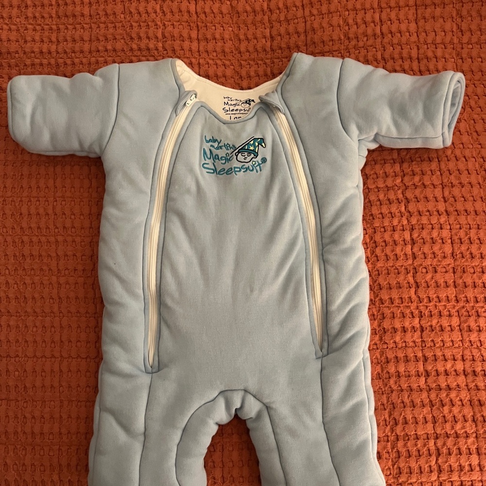 Baby Blue Merlin Magic Sleepsuit